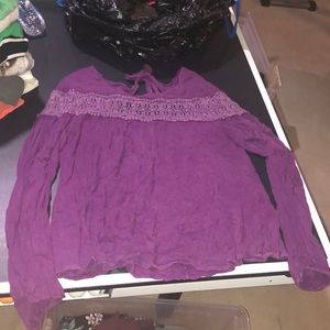 Purple long sleeve Altard State blouse